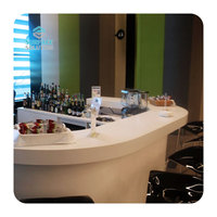 Solution de surface de marque Surface Solution, certifiée NSF, en acrylique modifié pur, grande dalle, durable, écologique, pour café commercial