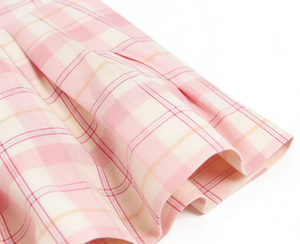 <span class=keywords><strong>Jupe</strong></span> à carreaux rose mignonne pour petite fille, style décontracté et doux, en coton, <span class=keywords><strong>mini</strong></span>, teinte unie, mode été 2026, vêtements en gros, personnalisés en Chine - Product Image 2