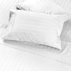 Qualità del commercio all'ingrosso <span class=keywords><strong>di</strong></span> queen size bianco dobby <span class=keywords><strong>raso</strong></span> della banda da letto in <span class=keywords><strong>cotone</strong></span> foglio per la casa - Product Image 4