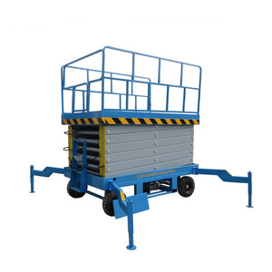 4-10m Plate-forme aérienne hydraulique semi-électrique Table élévatrice à ciseaux mobile Taille Mont <span class=keywords><strong>Charge</strong></span> Restaurant pour la construction 2100*1200mm - Product Image 4