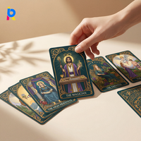 Cartes de tarot personnalisées en papier écologique pour illustrations artistiques, logo en relief, fabricant, vente en gros, service d'usine, prix