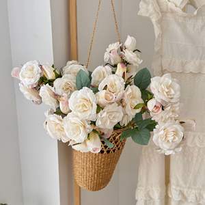 Flores Artificiales de Rosa de Estilo Coreano, de Seda, de Alta Simulación, para Decoración de Bodas y Hogar, 12 Rosas, Flor Biónica de Lujo - Product Image 2