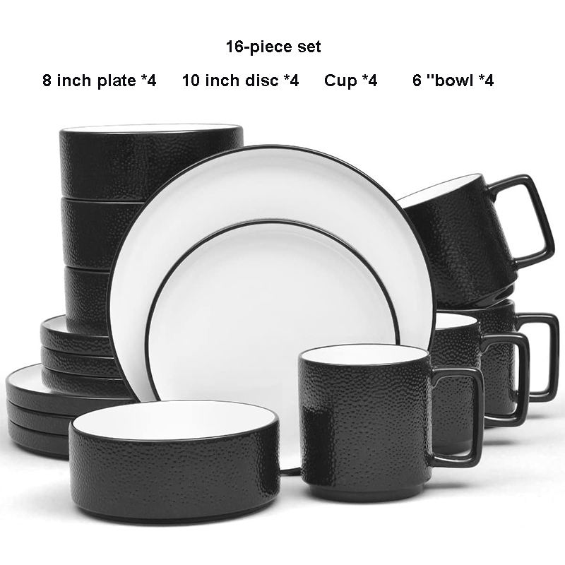 16-piece set black