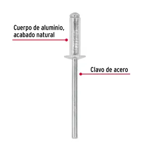 Borsa Master con 60 unità con 50 rivetti 5/32 'x 3/8' alluminio, ala 5/16' - Product Image 2