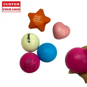 Balle Anti-Stress Pu avec Logo Nouveaux Produits Balle Anti-Stress Écologique Jouets Anti-Stress Squeeze Jouets Balle De Sport Pour Les Enfants