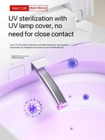 Toilette intelligente électrique en céramique murale haut de gamme 2026 avec lumière nocturne automatique pour salle de bain