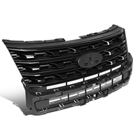 Grille avant en plastique ABS chromé de qualité supérieure, ajustement parfait, installation facile pour Ford Explorer 2015-2017