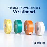 Bracelet d'identification en papier imprimable avec logo personnalisé, auto-adhésif, code-barres thermique, bracelet imprimable thermiquement