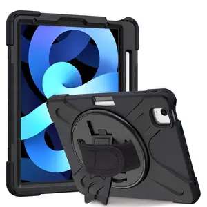 Armored Shockproof Silicone PC Stand Case Cover For iPad Air 4 5 10.9 Pro 11 With Pencil Slot