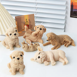 Moldes de Silicona 3D para Velas con Forma de Perro, Molde de Cera de Soja para Cachorro <span class=keywords><strong>Shar</strong></span> <span class=keywords><strong>Pei</strong></span>, Lindo Bulldog Francés Acostado, Golden Retriever, <span class=keywords><strong>Regalo</strong></span> de Decoración para el Hogar para Amantes de los Perros - Product Image 3