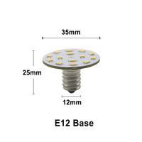 Ampoule LED E14 E12 E17 12V 24V 48V 60V 120V 2W 18-SMD, disque plat, pour machine de divertissement, indicateur de jeu de slot, énergie solaire