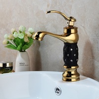 Robinet de salle de bain monocommande en laiton massif, design rétro de luxe, finition chromée, pour eau chaude/froide, idéal pour les hôtels