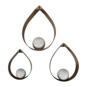 Sculture da parete in metallo a forma di goccia per decorazioni per la casa, camera da letto, soggiorno, bagno, decorazioni d'accento - Product Image 6