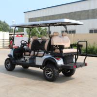 Voiturette de golf électrique homologuée pour la route, 6 places, avec climatisation et freins à disque de qualité supérieure pour un transport confortable toute l'année