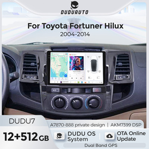 Radio para Auto Android DUDUAUTO con WIFI 5G, Compatible con Tarjeta SIM 4G, SWC Original, FM RDS para TY51-<span class=keywords><strong>Toyota</strong></span> Fortuner <span class=keywords><strong>Hilux</strong></span> 2004-2014 - Product Image 6