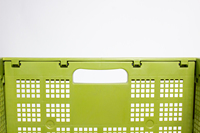 Panier en PP vert pliable et empilable de grande capacité 800*570 pour l'entreposage, la logistique, les supermarchés et l'usage domestique