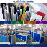 Machine d'extrusion de profilés en plastique UPVC à vis simple de haute qualité avec boîte de vitesses PLC et moteur