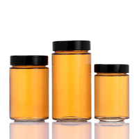 Botol Penyimpanan Kaca Makanan 100Ml 150Ml 180Ml 220Ml 280Ml 380Ml 500Ml Kustom dengan Tutup Sekrup Logam