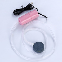Pompe à air silencieuse USB mini portable pour aquarium, compresseur d'aération écologique pour aquarium USB avec accessoires en plastique