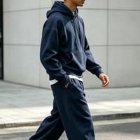 Setelan Hoodie dan Celana Panjang Gaya Amerika, Model Longgar, 2 potong, polos, tanpa merek (Cut Out Middleman)