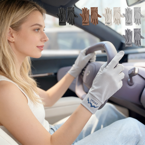 <span class=keywords><strong>Gants</strong></span> <span class=keywords><strong>de</strong></span> conduite d'été pour la plage et les voyages, rafraîchissants, anti-UV, compatibles écran tactile, antidérapants, couleur unie, tendance - Product Image 1