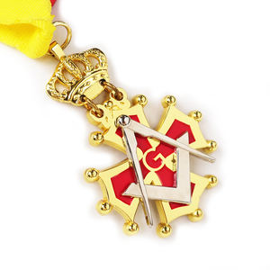 Neues <span class=keywords><strong>Design</strong></span> Jungfrau Maria Freimaurer-Medaillen Jesus Miniatur Günstiger Preis Tischdekoration Halskette Freimaurer-Medaillen mit Band - Product Image 3