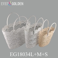 Sacs à main de voyage en dentelle pour filles 38x16x26CM, sacs de plage de week-end, paniers à poignée en tissu polyester écologique, paniers de rangement modernes