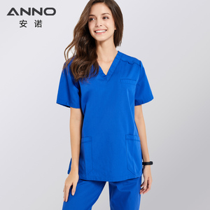 ANNO Customizable Short Sleeve Nursing Uniform Top Hospital Clinic Scrubs Soft <strong>Surgical</strong> Shirt <strong>Custom</strong> <strong>Logo</strong> for Doctors Nurses - Product Image 3