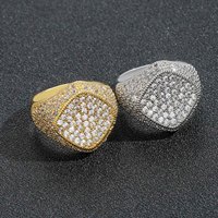 Marque européenne américaine à la mode Simple Niche Hip-Hop Anneaux de mode pour hommes femmes Micro-Incrusté Laiton Niche personnalisée