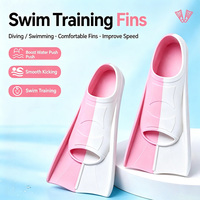 Palmes de natation en silicone pour hommes et femmes, spécialisées pour le freestyle, outil d'entraînement professionnel pour adultes et enfants, ne provoquent pas d'éraflures