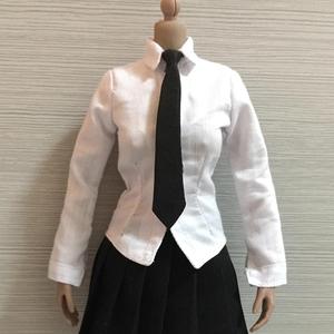 เสื้อตัวยาวสีขาวสเกล1/6สำหรับ12 "เสื้อผ้าแอ็คชั่นผู้หญิง & เครื่องประดับสำหรับตุ๊กตาผ้า - Product Image 5