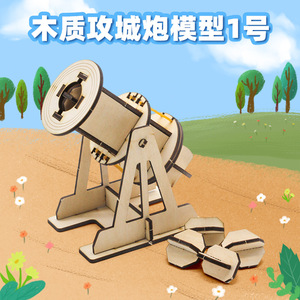 Wooden Catapult <b>Model</b> <b>Kit</b> 14cm Manual Assembly Science Toy For Kids Age 7-9 Years Educational STEM Building Set - Product Image 5