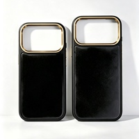 Coque de téléphone en métal avec fenêtre d'appareil photo et clavier en métal, en TPU+PC, compatible avec le cuir, pour iPhone 18 17 16 15 Pro Max