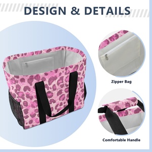 กระเป๋าโท้ทแบบพับได้กันน้ำรุ่นใหม่ น้ำหนักเบา จุของได้เยอะ ผลิตจากโพลีเอสเตอร์ เหมาะสำหรับใส่ของช้อปปิ้งหรือไปเที่ยวทะเล - Product Image 3