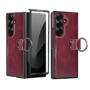 Vetao เคสโทรศัพท์หนัง PU ลายม้าสุดหรูสำหรับ <span class=keywords><strong>Galaxy</strong></span> <span class=keywords><strong>Z</strong></span> <span class=keywords><strong>Fold</strong></span> 7 6 5 4 3 <span class=keywords><strong>2</strong></span>นิ้วแหวนป้องกันหน้าจองานฝี<span class=keywords><strong>มือ</strong></span>ด้วยไฟฟ้า - Product Image 3