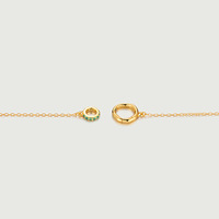 Trendy Chic Interlocking 12 Mois Birthstone Collier Zircon Double Anneaux Charme Collier pour les Femmes