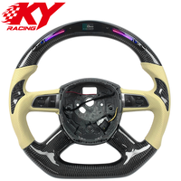 Volant sport en fibre de carbone véritable avec LED et indicateur de régime pour Audi A4 B8 A3 S3 RS3 S4 RS4 A6 S5 RS5 B9 B9.5 RS6 Q3 Q5 Q7 2009-2016