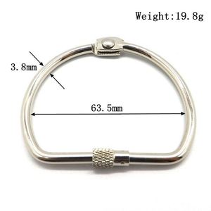 YIWANG 2.5 Inch Wholesale Iron Silver Metal D Shaped Screw Lock Rings for Binding - Product Image 3