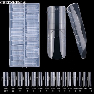 150 pièces cristal clair sans papier séchage rapide à la lumière moule à ongles conception élargie étendue tailles graduées forme carrée formes d'ongles - Product Image 2