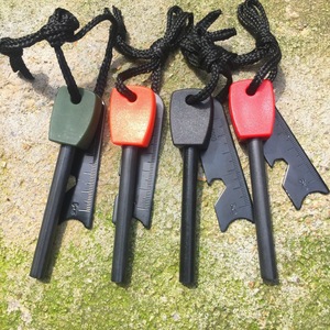 Large Solid <b>Fire</b> <b>Starter</b> Magnesium Rod With Bottle Opener Outdoor Gear Black - Product Image 3
