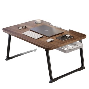 ซานมีโต๊ะคอมพิวเตอร์แบบพับได้พื้นผิวไม้สไตล์มินิมอลสไตล์โมเดิร์นพร้อมลิ้นชักสำหรับใช้ในห้องนอนสำนักงานที่บ้าน - Product Image 5