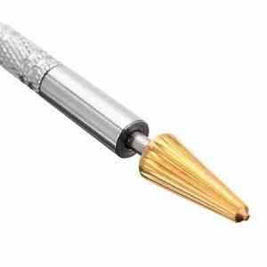 หัวปากกาทองแดงสองหัวปากกาหนังขอบน้ำมันย้อมปากกา applicator สีอย่างรวดเร็วเครื่องมือลูกกลิ้งทาสีสำหรับ DIY เครื่องมือหัตถกรรมเครื่องหนัง - Product Image 2