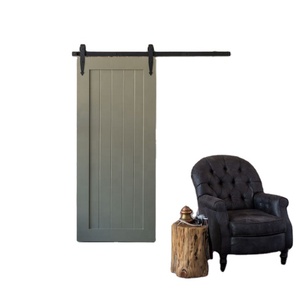 WEKIS Kit de Herrajes para Puerta Corredera de Granero de Montaje Superior de 6.6 pies, Riel Colgante con Rodillos de Acero y Latón Duradero para Uso en Dormitorios y Cocinas, con Tornillos - Product Image 5