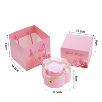 Boîte de savon en gros en forme de rose avec tiroir |   Boîte cadeau de bijoux avec rose éternelle de luxe