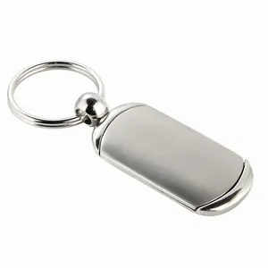 Atacado Llavero Gravado Liga De Zinco Logotipo Personalizado Em Branco Metal Aço Inoxidável Keychain