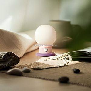 Stile nordico ricaricabile LED piccola lampada da tavolo senza fili Touch temporizzato a forma di lampadina luce notturna per camera da letto studio - Product Image 4