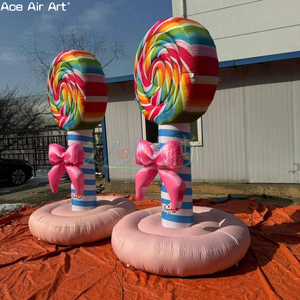 Escultura Inflable de Caramelo en Forma de Piruleta Colorida para la Inauguración de una Tienda de Dulces, Decoración para Eventos con Temática Dulce - Product Image 3