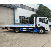 Offres Spéciales camion de naufrageur de faible puissance de Dongfeng 3ton 4ton capacité nouvelle plate-forme à plat de corps système hydraulique manuel diesel