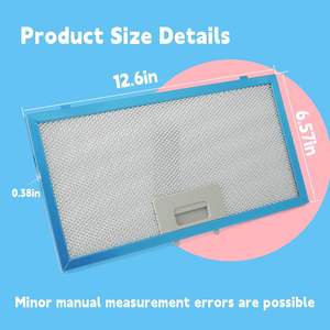 Filtro de aluminio para campana extractora 232x170mm SB08087153, elemento filtrante de aceite de succión superior compatible con Broan RMP1 RMPE - Product Image 4