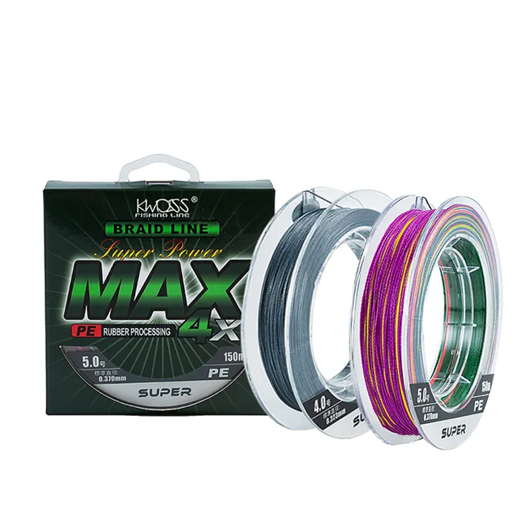 4 Brins Multifilament x4 150m Tresse Colorée Ligne de Pêche pour Diverses Techniques